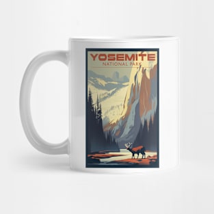 Yosemite National Park Vintage Travel Poster Mug